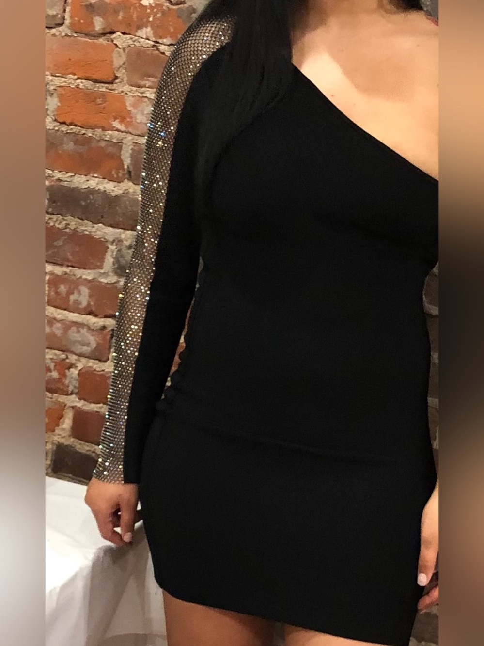 One shoulder mini dress